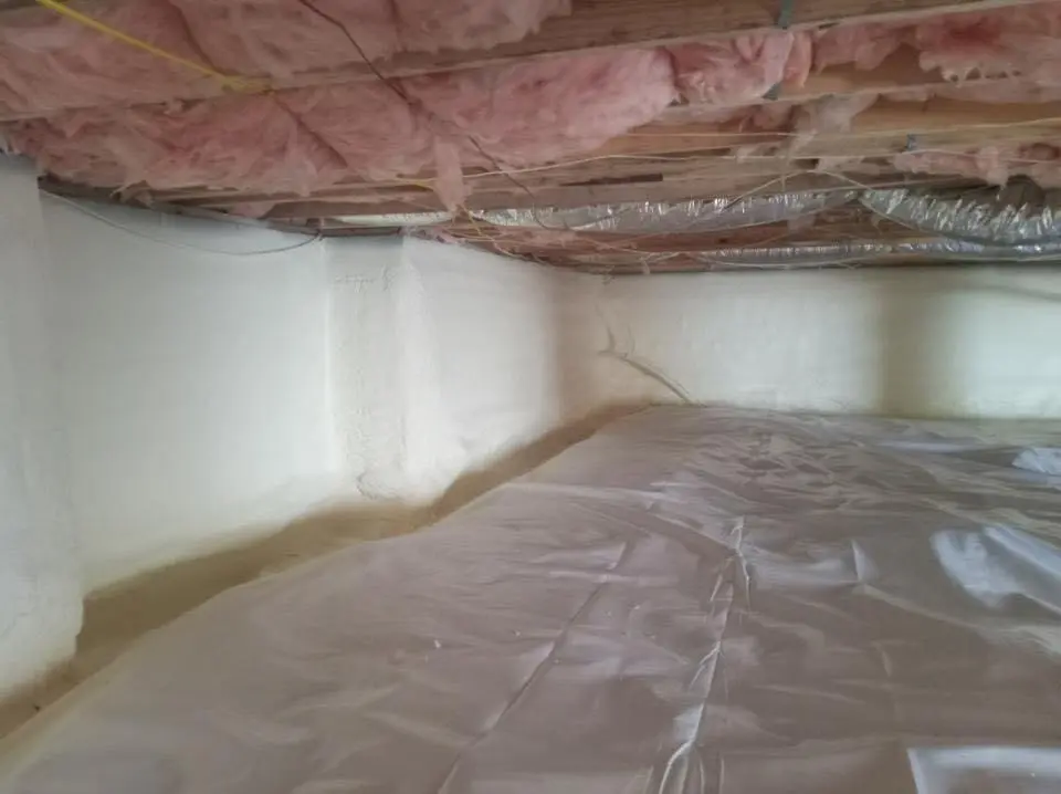 Crawl space encapsulation with closed-cell spray foam for Attic Insulation in Elizabeth