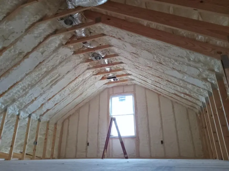 Spray foam roofing application for Crawl Space Insulation project in Elizabeth